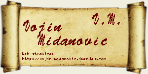 Vojin Midanović vizit kartica